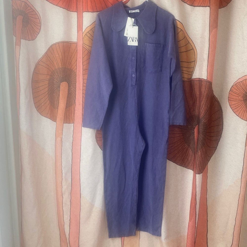NWT ZARA faded effect Long-Sleeve Jumpsuit